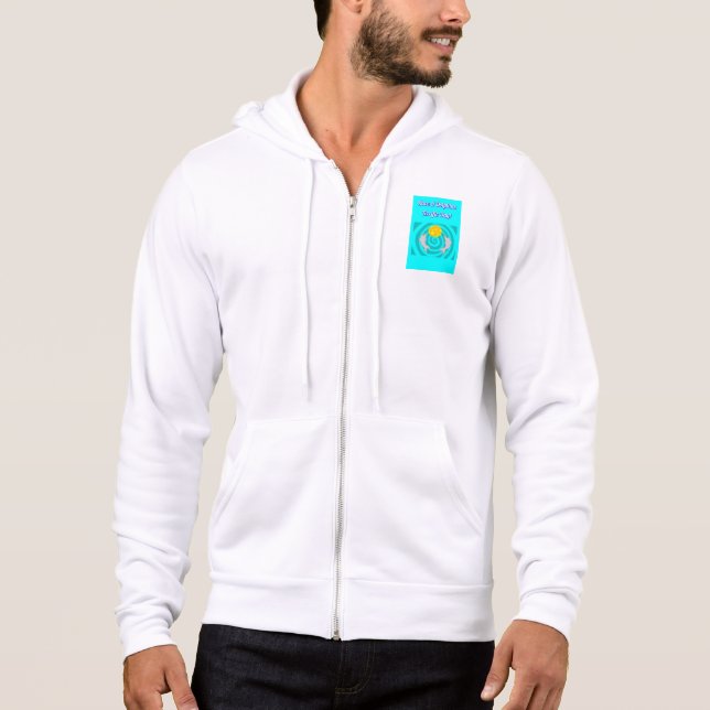 Camiseta Esteja com um Hoodie óptimo do fecho de correr dos (Frente)