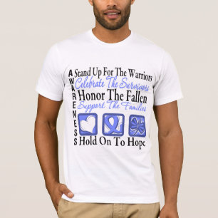 Camiseta Esteja comemoram acima o cancer esofágico da