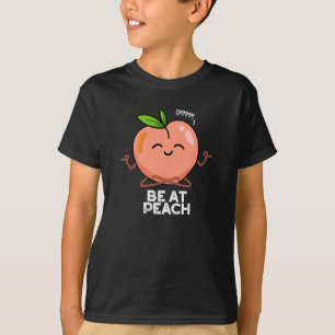 Camiseta Esteja No Peach Engraçado Fruta Pun Dark BG