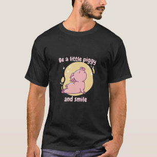 Camiseta Esteja Presente Um Pequeno Porco Retro E Sorria