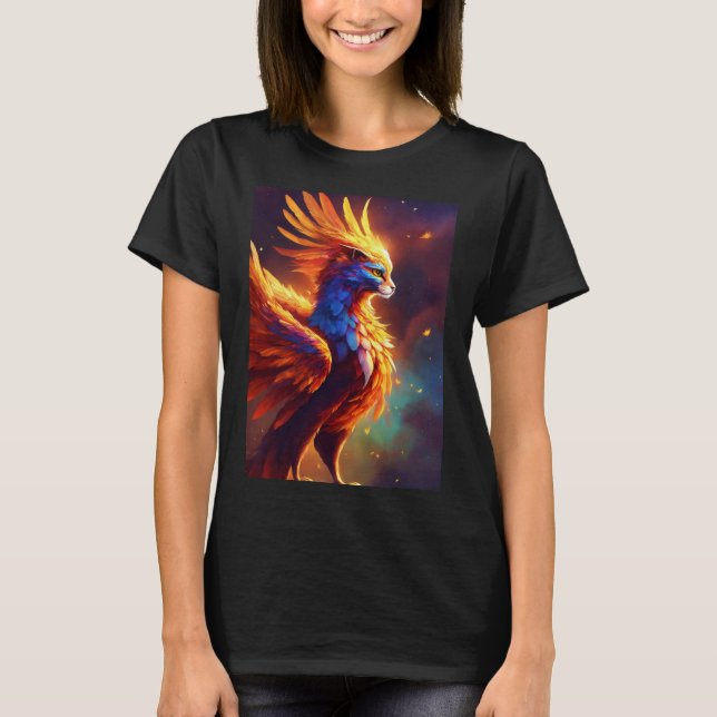 Camiseta Estelar Renascido: Teto de Phoenix Cósmico (Frente)
