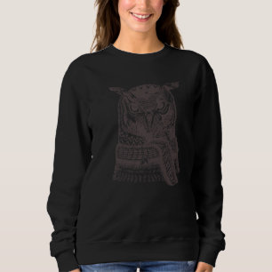 Camiseta Estêncil Artístico Da Coruja De Inverno De Excelen