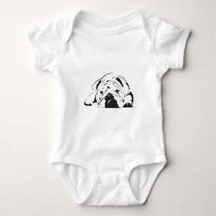 Camiseta Estêncil britânico do buldogue