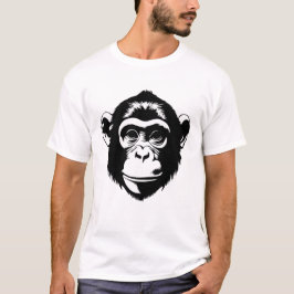 Camiseta Estêncil chimpanzé bebê