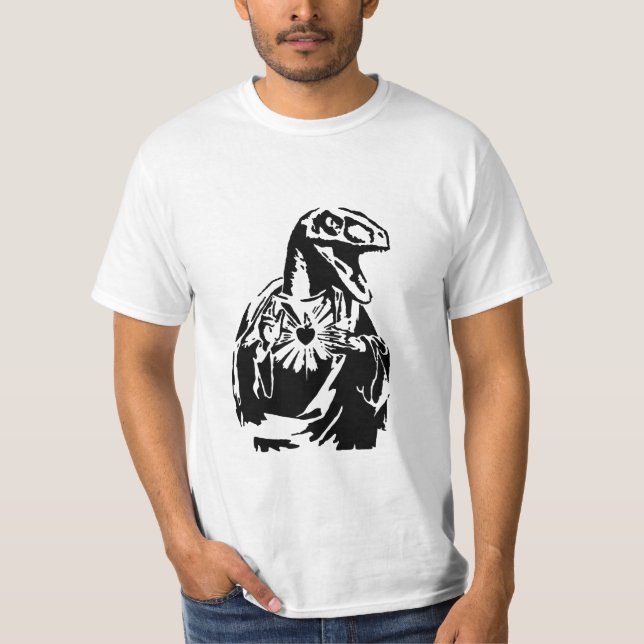 Camiseta Estêncil de Jesus do raptor (Frente)