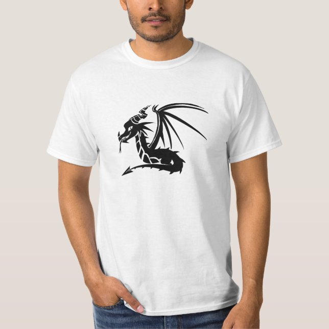 Camiseta Estêncil do dragão (Frente)