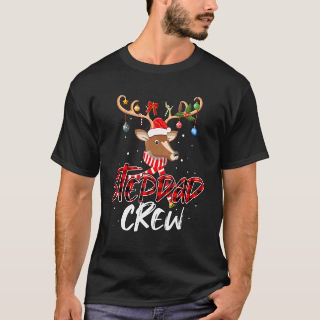 Camiseta Estepdad Tripulante Natal Santa Hat Reindeer Matan (Frente)