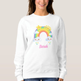 Camiseta Estética Arco-Íris Colorida