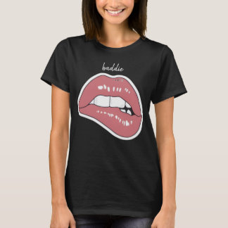 Camiseta Estética Bite de Lábios Rosa