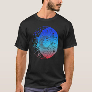Camiseta Estética Boêmica Crescente Astronomia da Lua Astro