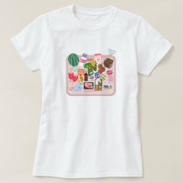 Camiseta Estética com Cesta de Compras Fofa | Alim