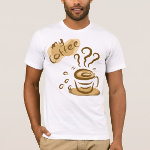 Camiseta Estética com Citação de Café Aconchegante