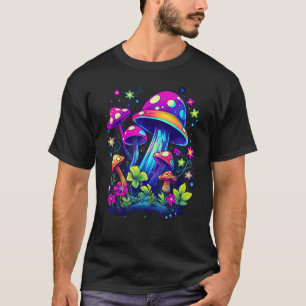 Camiseta Estética Cottagecore Cogumelo Flor Goblincore Escu
