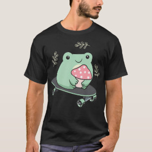 Camiseta Estética Cottagecore Kawaii Sapo Skate