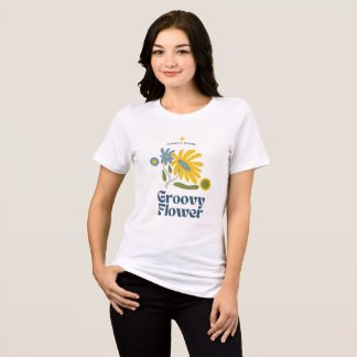 Camiseta Estética da Flor de Groovy