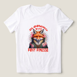 Camiseta Estética da moda da raposa em chamas