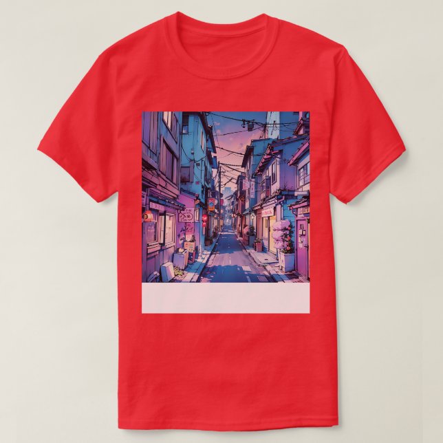 Camiseta Estética da rua 6 da casa japonesa (Frente do Design)