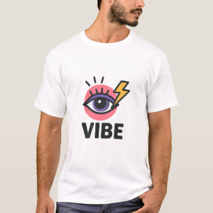 Camiseta Estética da Tendência - Olho com Bolsa de Relâmpag
