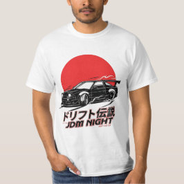 Camiseta Estética das Corridas de Rua da Cultura Drift Japo