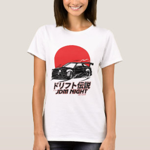 Camiseta Estética das Pistas de Drift Japonesas