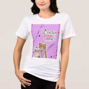 Camiseta Estética de Anime de Médico Fofo Kawaii