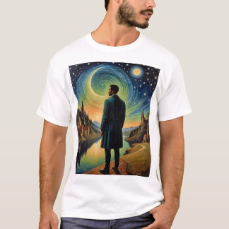 Camiseta Estética de Arte Visionária do Céu Surrea