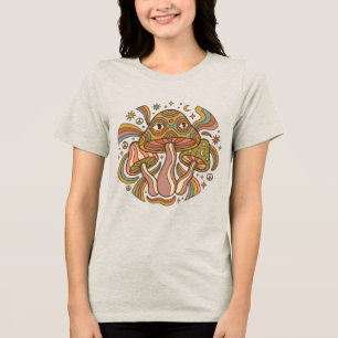 Camiseta Estética de Cogumelo Groovy Retro Vintage dos Anos