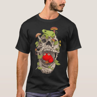 Camiseta Estética de Colecionador de Cogumelos Crânio de Sa