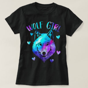 Camiseta Estética de Design Galáxia Garota Loba