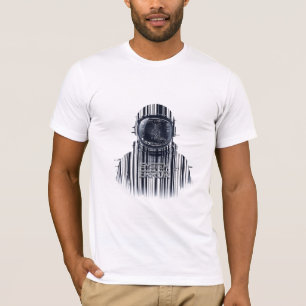 Camiseta Estética de Erro de Sistema de Astronauta com Falh