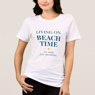 Camiseta Estética de Férias Vivendo no Tempo da Praia