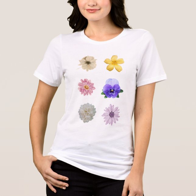 Camiseta estética de flores (Frente)