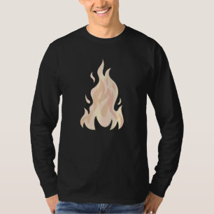 Camiseta Estética de Fogo Chama Pastel Dinamarquês