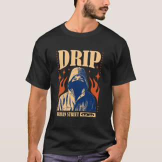 Camiseta Estética de Grafite Urbano Ousada Y2K Drip
