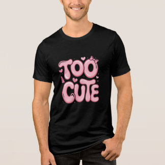 Camiseta Estética de Letra Bolha Rosa Super Fofa Gráfica