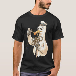 Camiseta Estética de Pescador: Trabalho de Nó de Gaivota