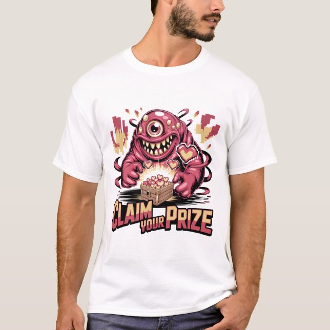 Camiseta Estética de Pixel Art de Cíclope Monstro Retro Gam (Frente)