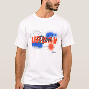 Camiseta Estética de Rua com Estilo de Grafite Urbana Rebel