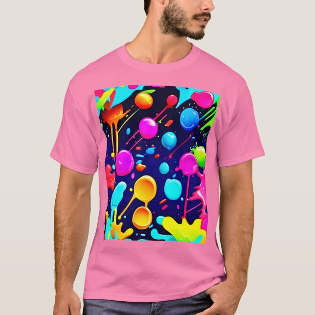 Camiseta Estética de tinta nova (Frente)