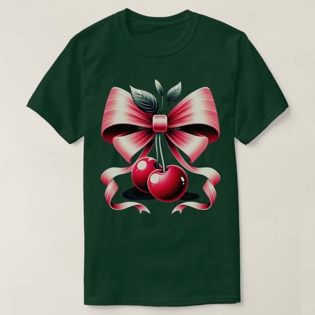 Camiseta Estética de uma garota limpa de cereja de Arco ros (Frente do Design)