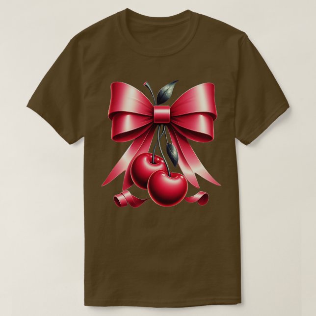 Camiseta Estética de uma garota limpa de cereja de Arco ros (Frente do Design)