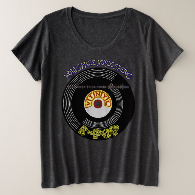 Camiseta Estética de Vinil de K-Pop  (Frente do Design)