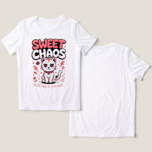Camiseta Estética Declaração Ousada Caos Doce Aman