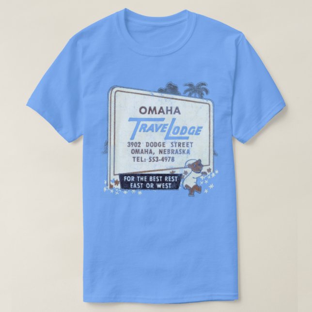 Camiseta Estética do Meio século Retro de Lodge de Omaha Vi (Frente do Design)