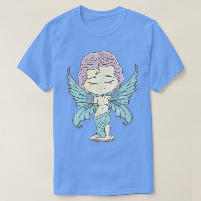 Camiseta Estética Fairycore Chibi Fairy Venus De Milo Stat (Frente do Design)