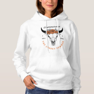 Camiseta Estética floral de crânio de verão assustador de S