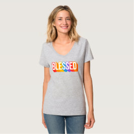Camiseta Estética Gráfica Cristã Abençoada
