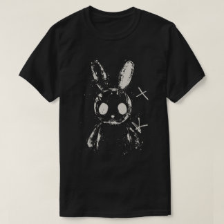 Camiseta Estética Grunge de Coelho Fofo e Sinistro