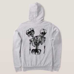 Camiseta Estética Grunge Esqueleto Gótico Escuro