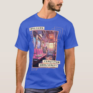 Camiseta Estética Japonesa Vaporwave Streetwear de Metrô Re